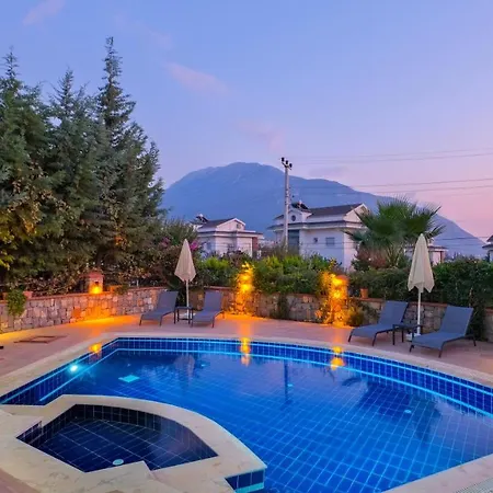 With Private Pool And Fireplace In Fethiye, Oludeniz - Awz 205 * 费特希耶